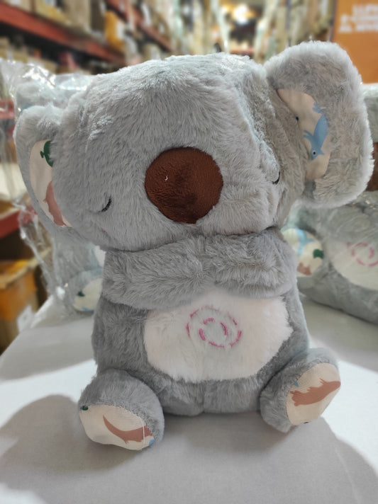 Peluche relajante para bebé que simula respiración ( koala gris )